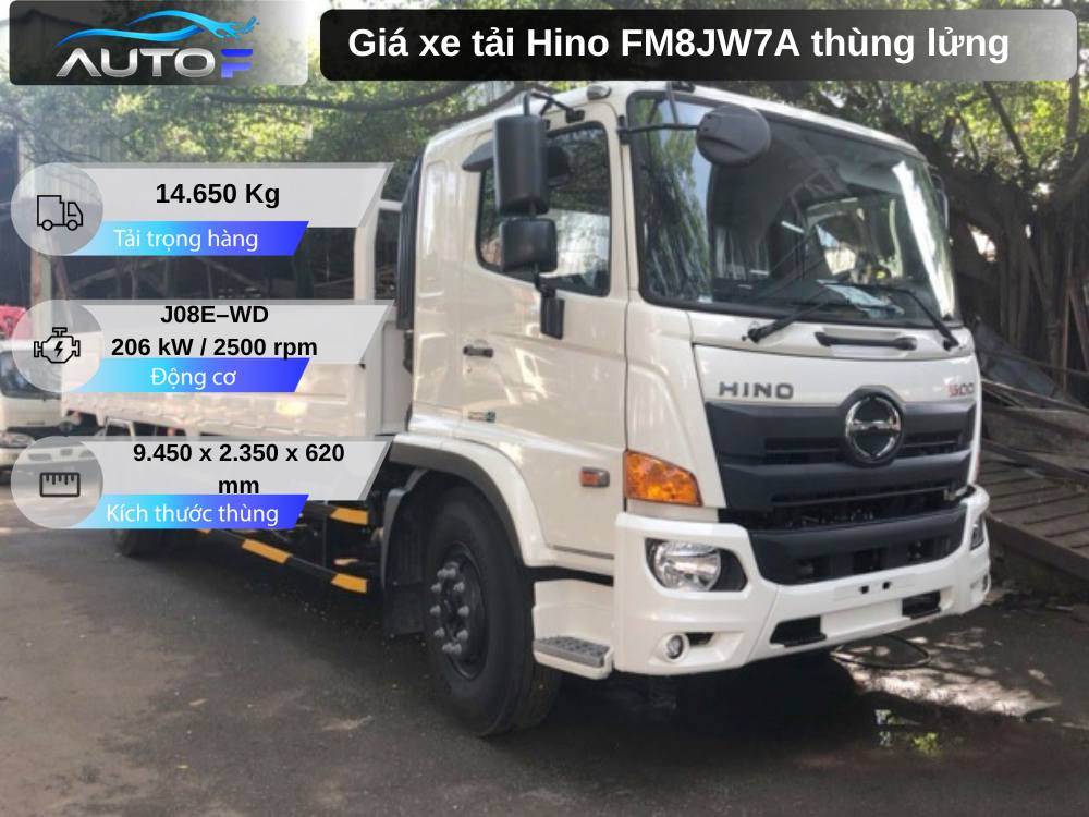 Giá xe tải Hino FM8JW7A (15t - 9.4m) thùng lửng 